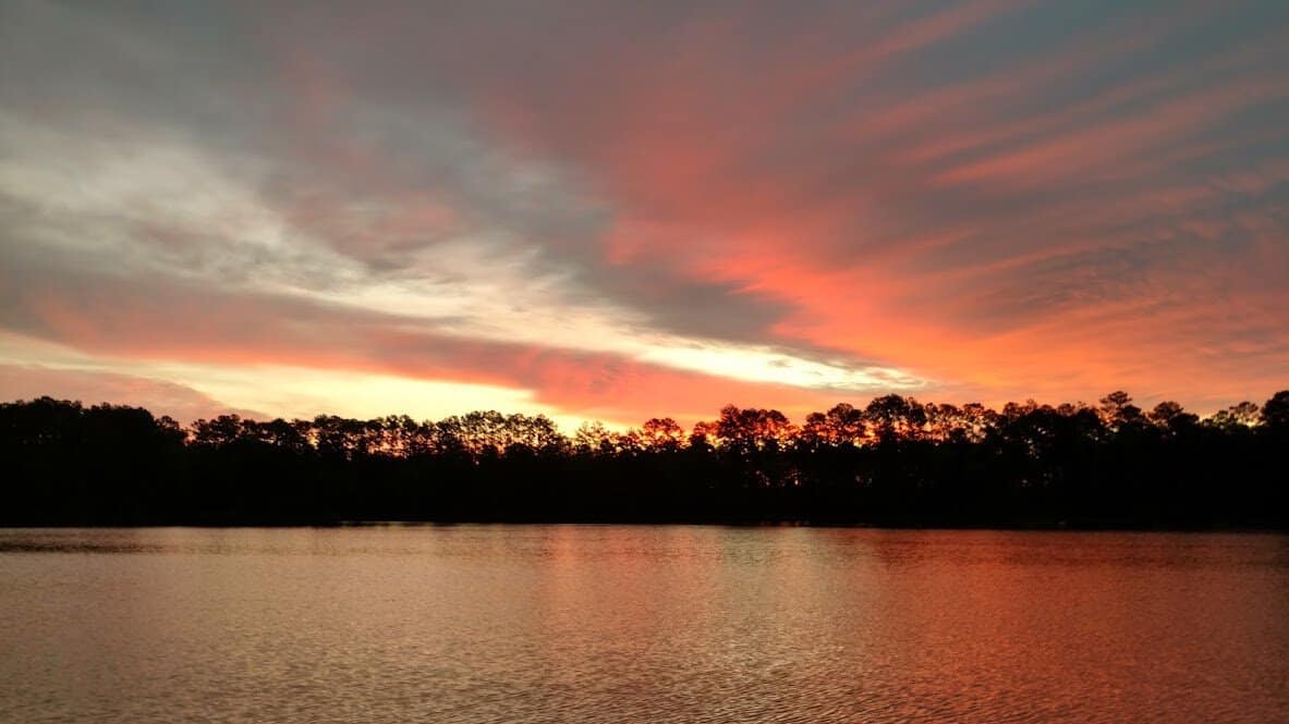 lake view sunset