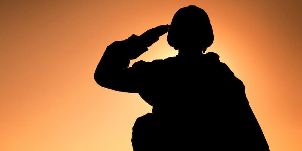 military outline shadow