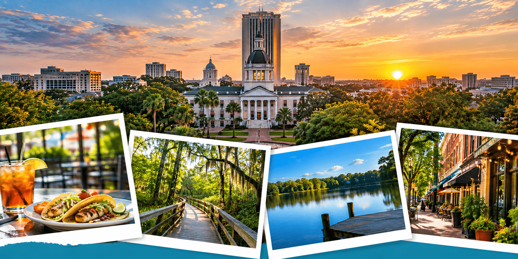 Tallahassee Golden Hour Postcard Montage
